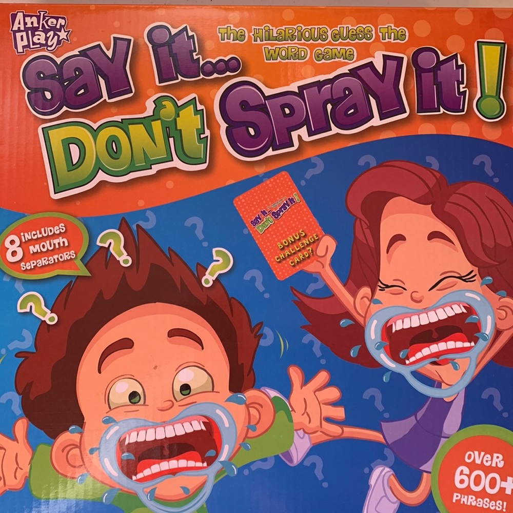 Say It Don’t Spray It!  Word Game Used